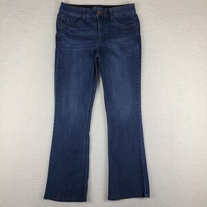 Democracy Jeans Womens 12 Blue AB Solution Itty Bitty Boot Cut Dark Wash Denim
